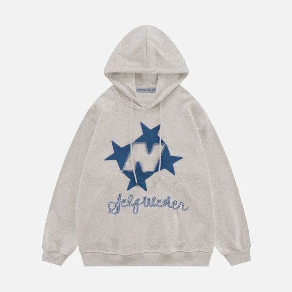 AELFRIC EDEN STELLARIS EMBROIDERED HOODIE SIZE SMALL GREY NWT in packaging - Picture 5 of 7